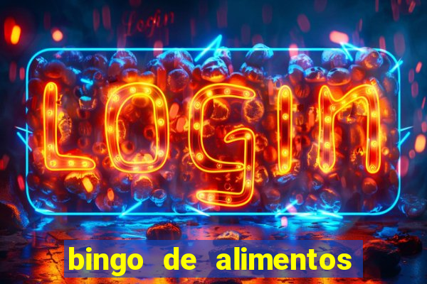 bingo de alimentos saludables para imprimir